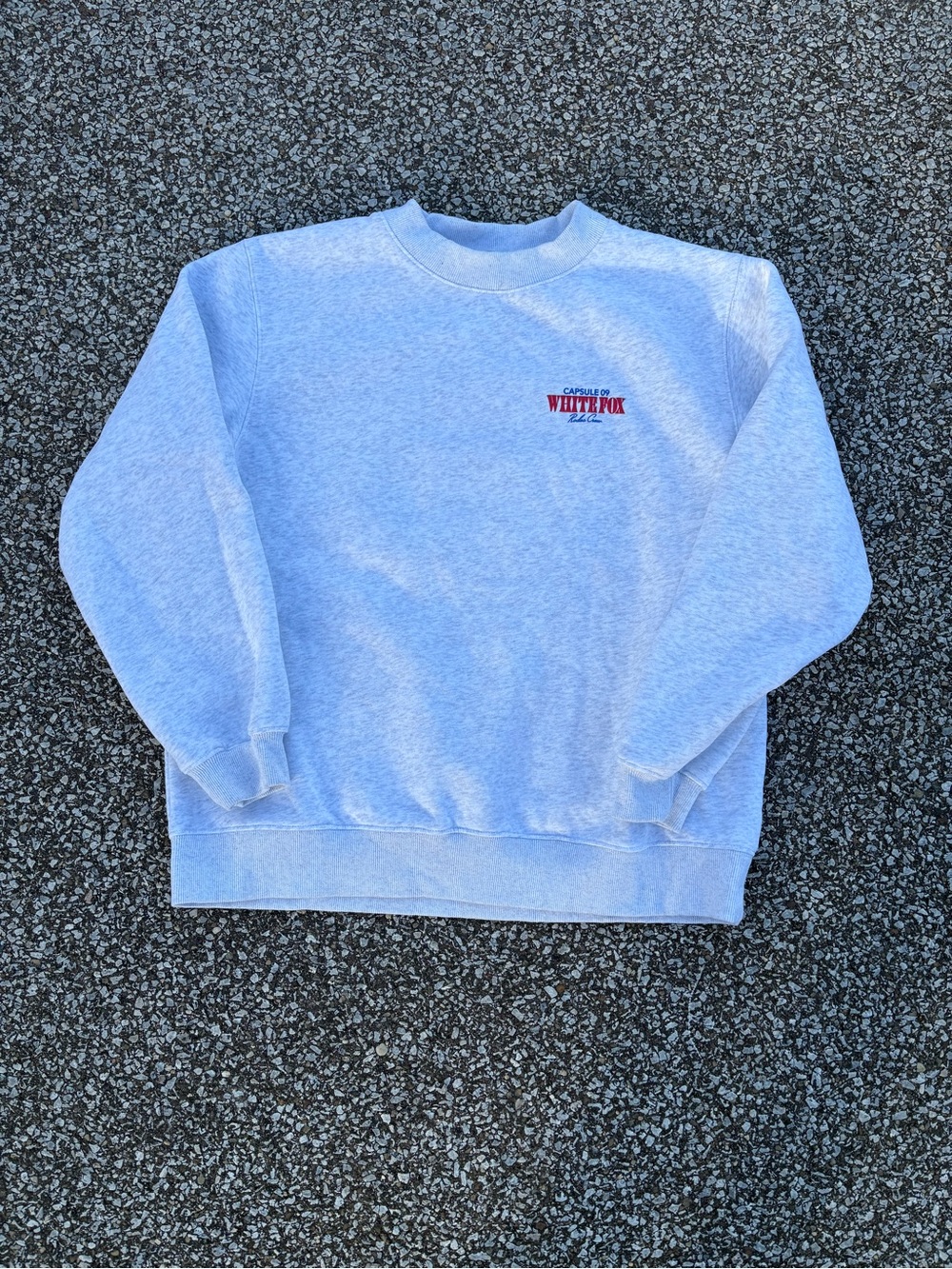 White Fox Light Gray Rodeo Sweatshirt crewneck size M/L